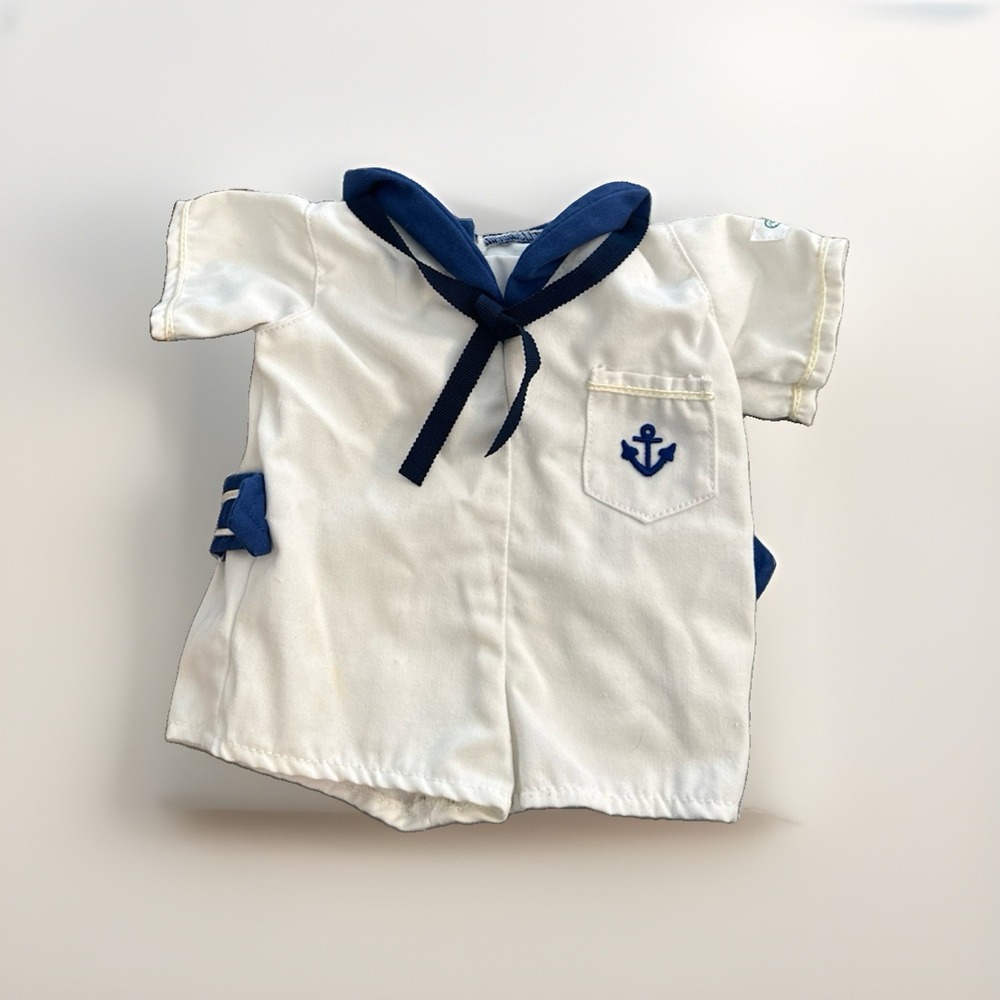 Vintage Cabbage Patch Kids Sailor Romper Clothing 1980's KT Factory Blue
